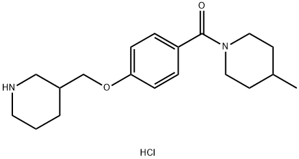4-Methyl-1-[4-(piperidin-3-ylmethoxy)benzoyl]-piperidine hydrochloride Structure
