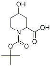 (S)-1-(tert-butoxycarbonyl)-4-hydroxypiperidine-2-carboxylic acid 구조식 이미지