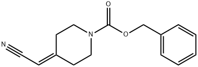 벤질4-(시아노메틸리덴)-피페리딘-1-카르복실레이트 구조식 이미지