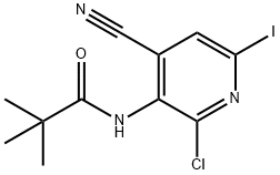 N-(2-Chloro-4-cyano-6-iodopyridin-3-yl)pivalamide 구조식 이미지