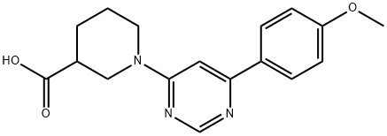 1-[6-(4-Methoxyphenyl)pyrimidin-4-yl]piperidine-3-carboxylic acid Structure