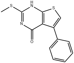 2-(Methylthio)-5-phenylthieno[2,3-d]pyrimidin-4(3H)-one 구조식 이미지