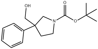 tert-Butyl 3-(hydroxymethyl)-3-phenylpyrrolidine-1-carboxylate Structure