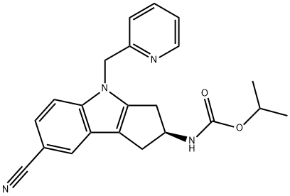 Isopropyl (2S)-7-Cyano-4-(pyridin-2-ylmethyl)-1,2,3,4-tetrahydrocyclopenta[b]indol-2-ylcarbamate Structure
