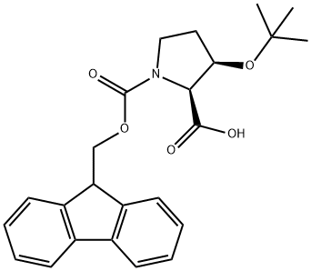 (2S,3R)-3-(tert-Butoxy)-1-[(9H-fluoren-9-ylmethoxy)-carbonyl]pyrrolidine-2-carboxylic acid Structure