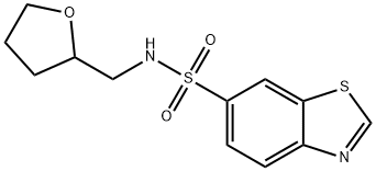 N-(Tetrahydrofuran-2-ylmethyl)-1,3-benzothiazole-6-sulfonamide Structure