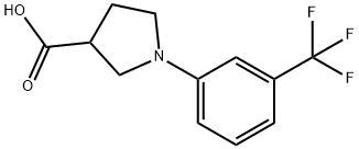 1-[3-(TRIFLUOROMETHYL)PHENYL]PYRROLIDINE-3-CARBOXYLICACID 구조식 이미지