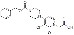 [4-{4-[(Benzyloxy)carbonyl]piperazin-1-yl}-5-chloro-6-oxo-6H-pyridazin-1-yl]acetic acid Structure