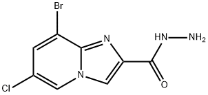 8-Bromo-6-chloroimidazo[1,2-a]pyridine-2-carbohydrazide 구조식 이미지