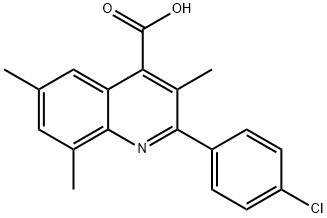 2-(4-CHLOROPHENYL)-3,6,8-TRIMETHYLQUINOLINE-4-CARBOXYLIC ACID Structure