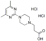 3-[4-(4,6-DIMETHYL-PYRIMIDIN-2-YL)-PIPERAZIN-1-YL]-PROPIONIC ACID DIHYDROCHLORIDE 구조식 이미지