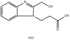3-(2-HYDROXYMETHYL-BENZOIMIDAZOL-1-YL)-PROPIONICACID HYDROCHLORIDE Structure