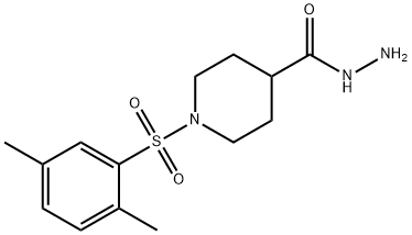 1-[(2,5-DIMETHYLPHENYL)SULFONYL]PIPERIDINE-4-CARBOHYDRAZIDE 구조식 이미지
