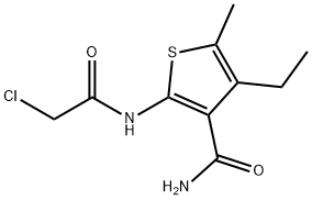 2-[(CHLOROACETYL)AMINO]-4-ETHYL-5-METHYLTHIOPHENE-3-CARBOXAMIDE Structure