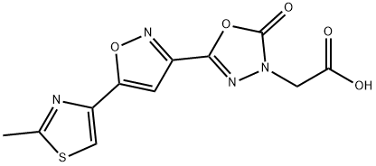 [5-[5-(2-methyl-1,3-thiazol-4-yl)isoxazol-3-yl]-2-oxo-1,3,4-oxadiazol-3(2h)-yl]acetic acid 구조식 이미지