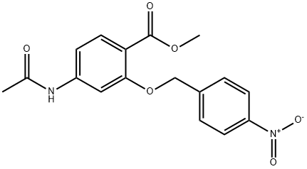 methyl 4-(acetylamino)-2-[(4-nitrobenzyl)oxy]benzenecarboxylate Structure