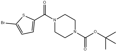 tert-butyl 4-[(5-bromo-2-thienyl)carbonyl]tetrahydro-1(2H)-pyrazinecarboxylate Structure