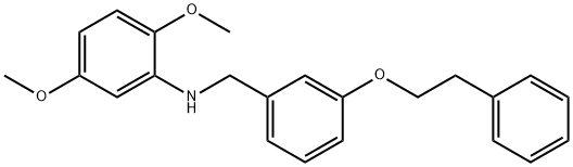 2,5-Dimethoxy-N-[3-(phenethyloxy)benzyl]aniline Structure