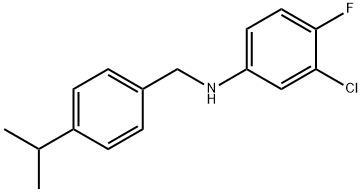 3-Chloro-4-fluoro-N-(4-isopropylbenzyl)aniline 구조식 이미지