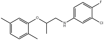 3-Chloro-N-[2-(2,5-dimethylphenoxy)propyl]-4-fluoroaniline Structure