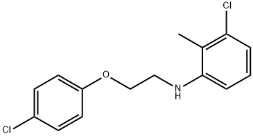 3-Chloro-N-[2-(4-chlorophenoxy)ethyl]-2-methylaniline 구조식 이미지