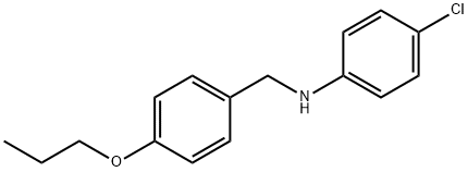 4-Chloro-N-(4-propoxybenzyl)aniline 구조식 이미지