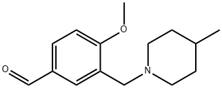 4-Methoxy-3-[(4-methylpiperidin-1-yl)methyl]-benzaldehyde Structure