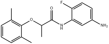 N-(5-Amino-2-fluorophenyl)-2-(2,6-dimethylphenoxy)propanamide 구조식 이미지