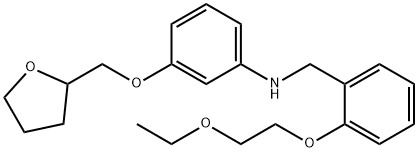 N-[2-(2-Ethoxyethoxy)benzyl]-3-(tetrahydro-2-furanylmethoxy)aniline Structure