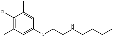 N-[2-(4-Chloro-3,5-dimethylphenoxy)ethyl]-1-butanamine 구조식 이미지