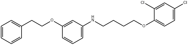 N-[4-(2,4-Dichlorophenoxy)butyl]-3-(phenethyloxy)aniline 구조식 이미지