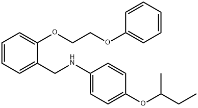 N-[4-(sec-Butoxy)phenyl]-N-[2-(2-phenoxyethoxy)-benzyl]amine 구조식 이미지