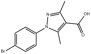 1-(4-bromophenyl)-3,5-dimethyl-1H-pyrazole-4-carboxylic acid 구조식 이미지