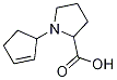 1-Cyclopent-2-en-1-ylpyrrolidine-2-carboxylic  acid Structure