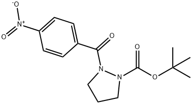 tert-butyl 2-(4-nitrobenzoyl)-1-pyrazolidinecarboxylate 구조식 이미지