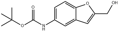 tert-butyl N-[2-(hydroxymethyl)-1-benzofuran-5-yl]carbamate 구조식 이미지