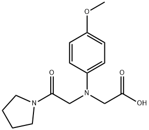 [(4-methoxyphenyl)(2-oxo-2-pyrrolidin-1-ylethyl)amino]acetic acid Structure