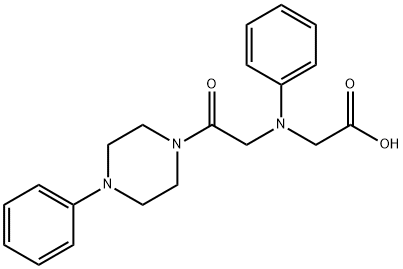 [[2-oxo-2-(4-phenylpiperazin-1-yl)ethyl](phenyl)amino]acetic acid 구조식 이미지