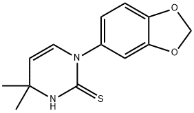 1-(1,3-benzodioxol-5-yl)-4,4-dimethyl-1,4-dihydropyrimidine-2-thiol 구조식 이미지