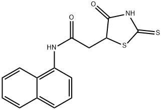 2-(2-mercapto-4-oxo-4,5-dihydro-1,3-thiazol-5-yl)-N-1-naphthylacetamide 구조식 이미지