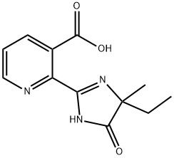 2-(4-ethyl-4-methyl-5-oxo-4,5-dihydro-1H-imidazol-2-yl)nicotinic acid 구조식 이미지