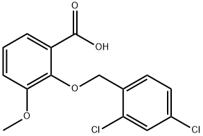 2-[(2,4-dichlorobenzyl)oxy]-3-methoxybenzoic acid Structure