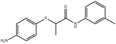 2-[(4-aminophenyl)thio]-N-(3-methylphenyl)propanamide 구조식 이미지