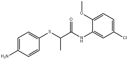 2-[(4-aminophenyl)thio]-N-(5-chloro-2-methoxyphenyl)propanamide Structure