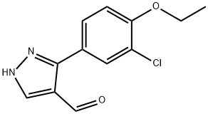 3-(3-chloro-4-ethoxyphenyl)-1H-pyrazole-4-carbaldehyde 구조식 이미지