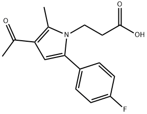 3-[3-acetyl-5-(4-fluorophenyl)-2-methyl-1H-pyrrol-1-yl]propanoic acid 구조식 이미지