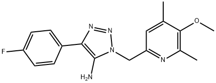 4-(4-fluorophenyl)-1-[(5-methoxy-4,6-dimethylpyridin-2-yl)methyl]-1H-1,2,3-triazol-5-amine Structure