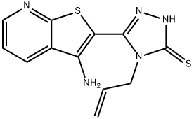 4-allyl-5-(3-aminothieno[2,3-b]pyridin-2-yl)-4H-1,2,4-triazole-3-thiol 구조식 이미지