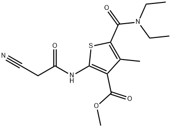methyl 2-[(cyanoacetyl)amino]-5-[(diethylamino)carbonyl]-4-methylthiophene-3-carboxylate Structure