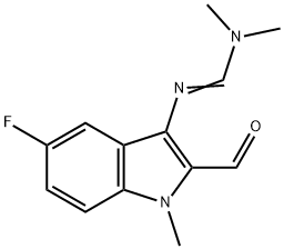 N'-(5-fluoro-2-formyl-1-methyl-1H-indol-3-yl)-N,N-dimethylimidoformamide 구조식 이미지